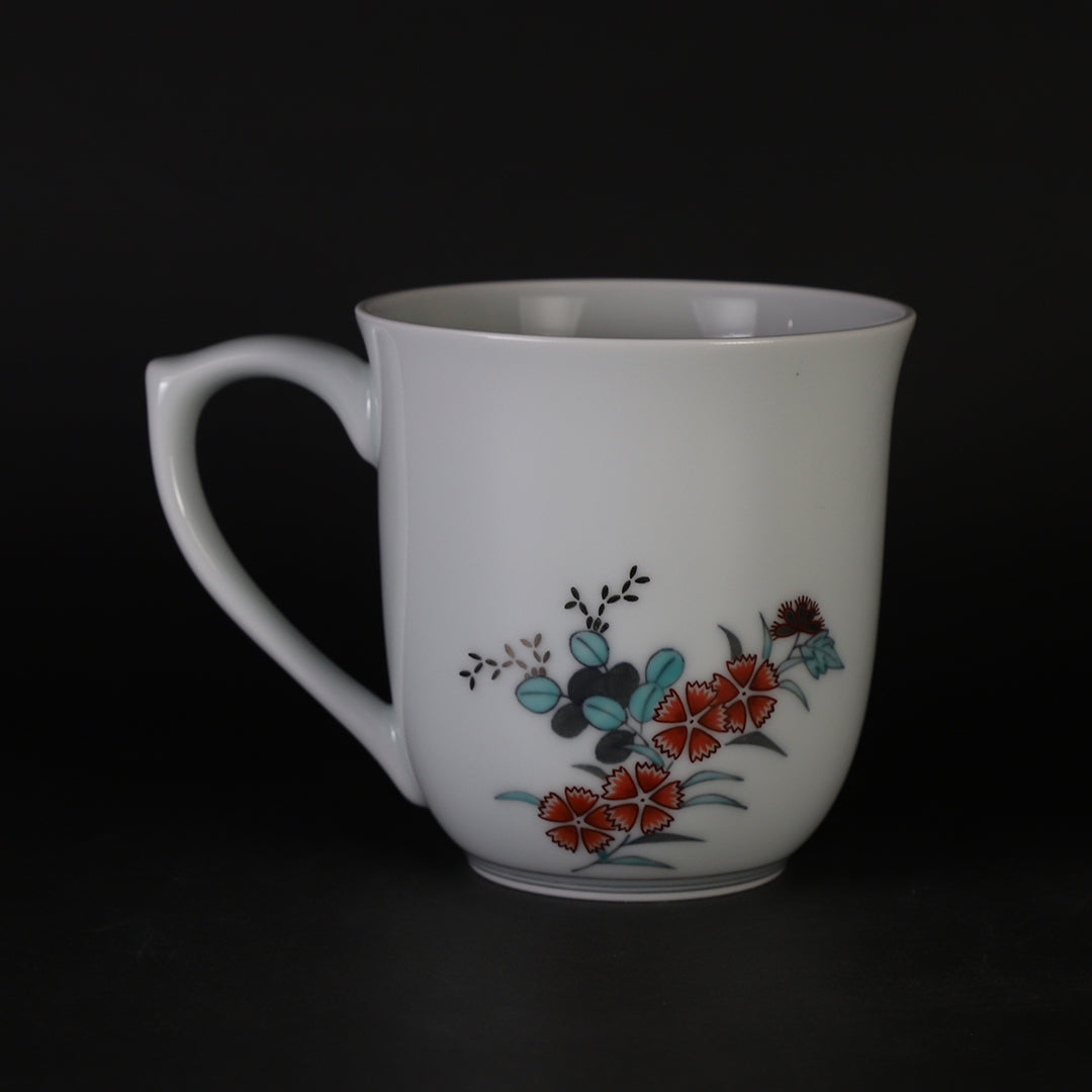 十四代今泉今右衛門 作 色絵墨色墨はじき秋草文碗 – ギャラリー一番館