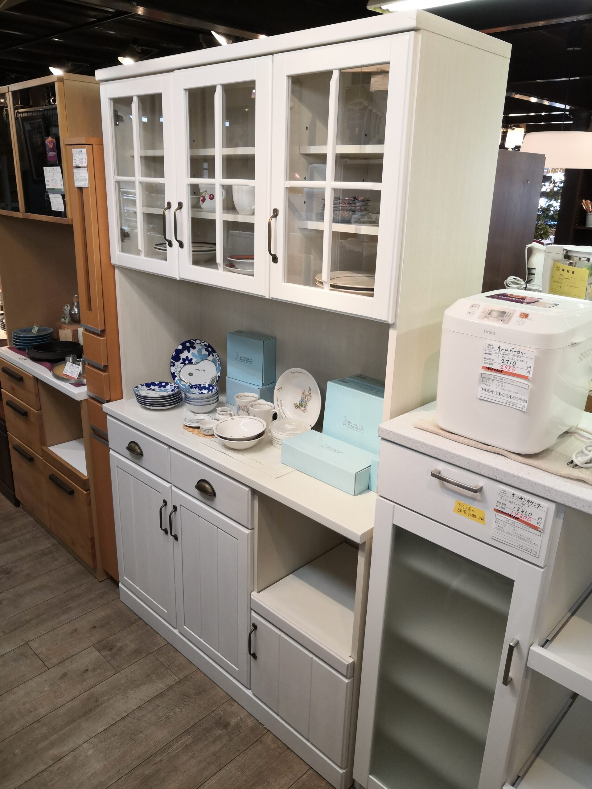 ニトリ レンジボード 食器棚 120cm 買取しました。ホワイト | 愛知と