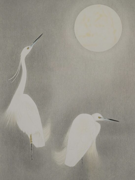 上村松篁 作 『月』 ｜骨董品買取 緑和堂