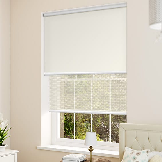 遮光 ロール スクリーン、 遮光 ホワイト ツインロールカーテン