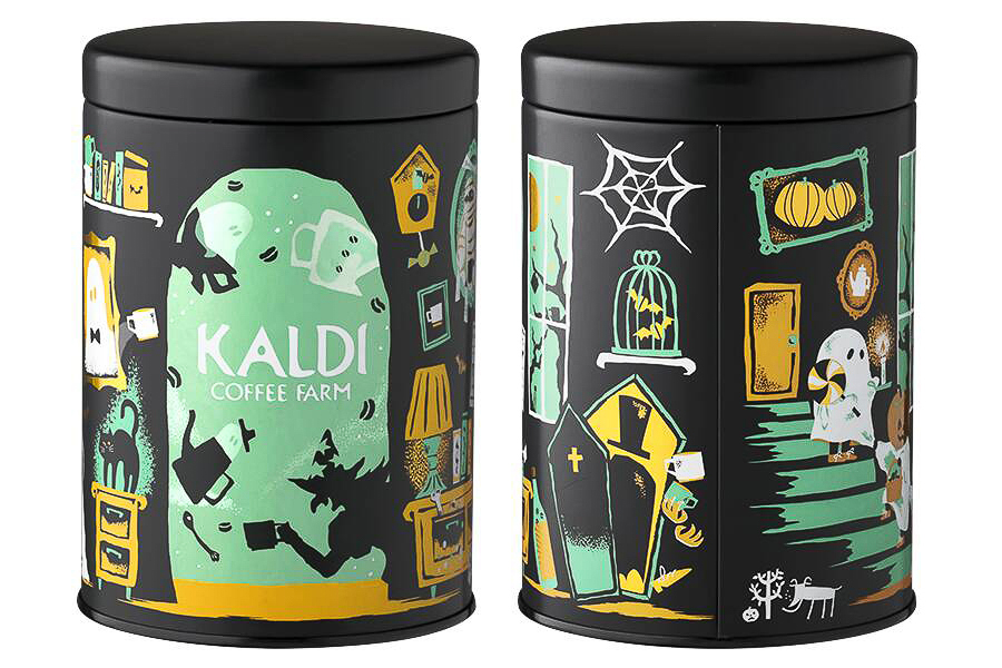 カルディ“ハロウィンの夜”なデザインのキャニスター缶を発売 - グルメ