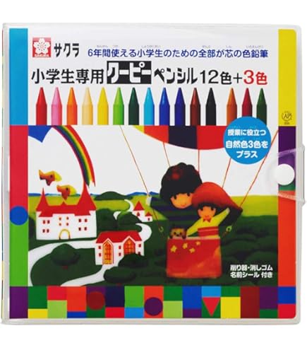 Amazon.co.jp: ずこうくれよん 極太 紙箱 16色セット PTCG2-16 互換品