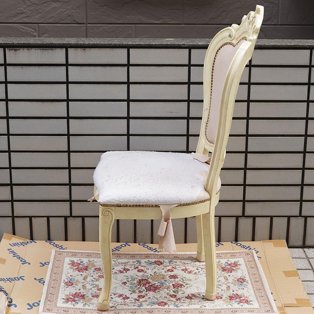 引き取り限定☆サルタレッリヴェルサイユ　ダイニングチェア　合皮レザー　イタリア1